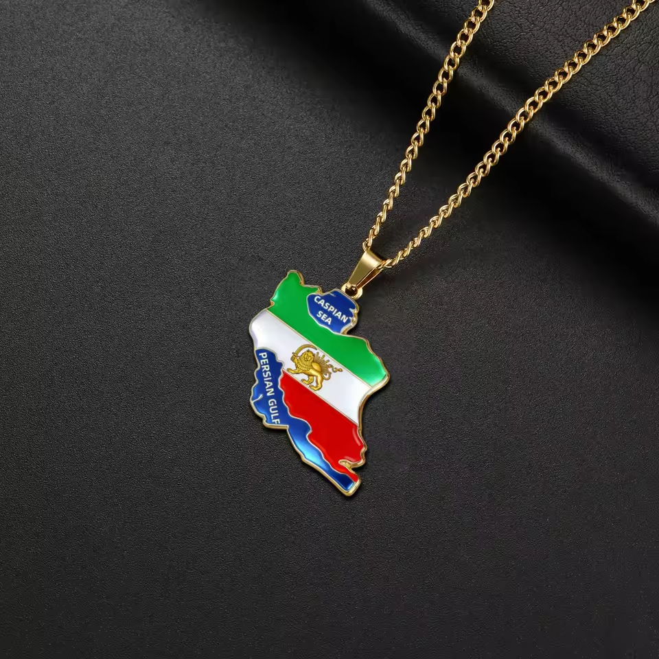 Lucktune Iran Map Pendant Neck - Custom Star Map recension och pris