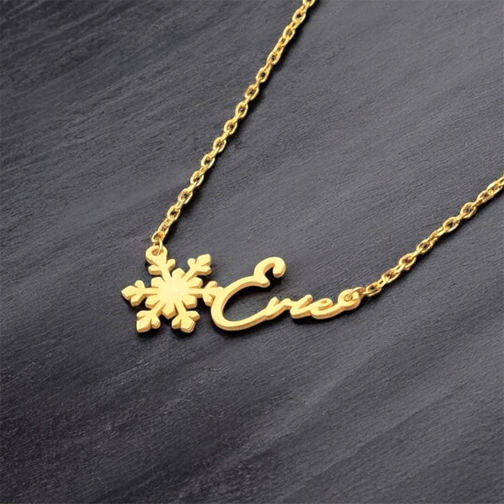 Custom Simple Name Necklace St - Birth Flower Necklace recension och pris