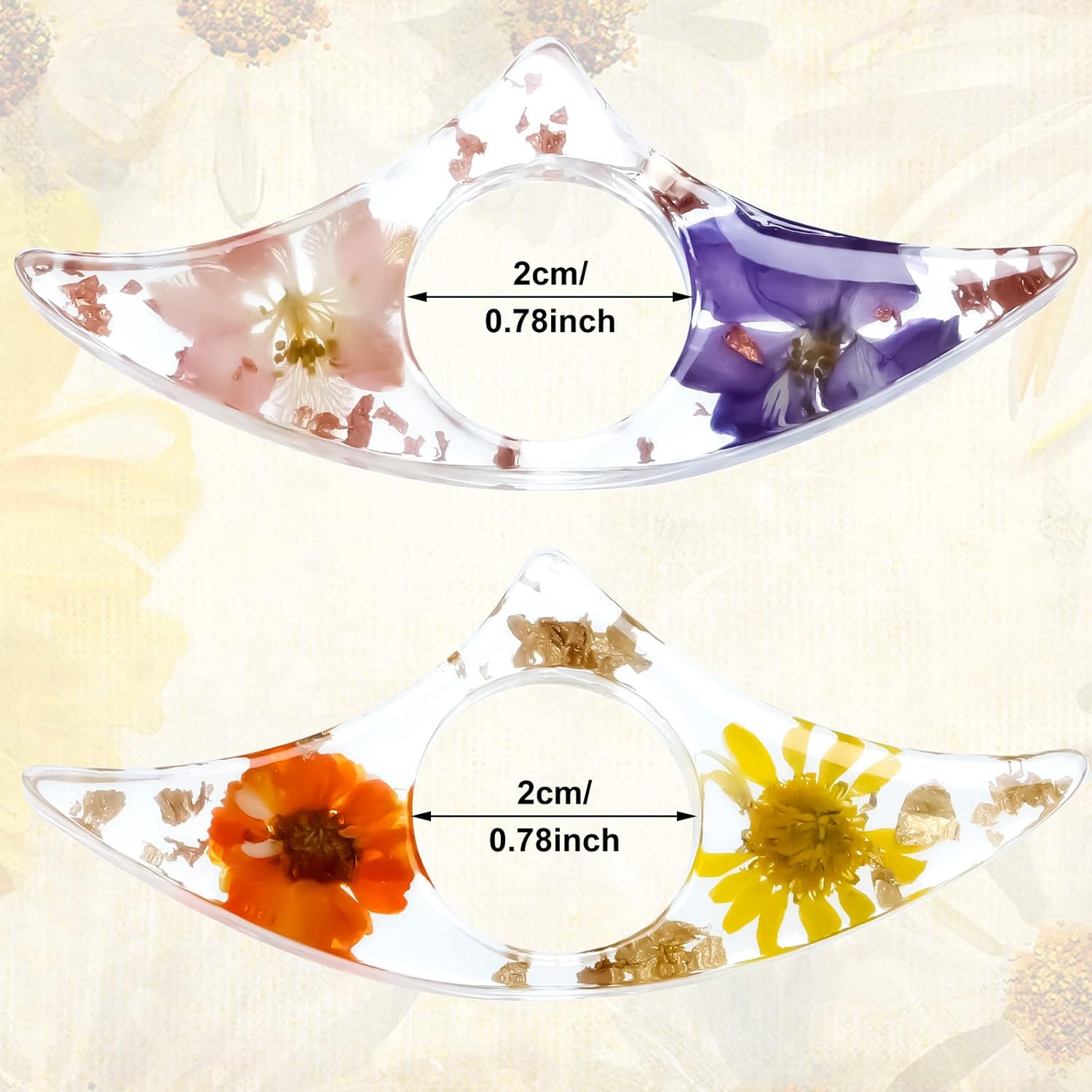 2 Pcs Dried Flower Resin Book  - Dried Flower Bookmark recension och pris