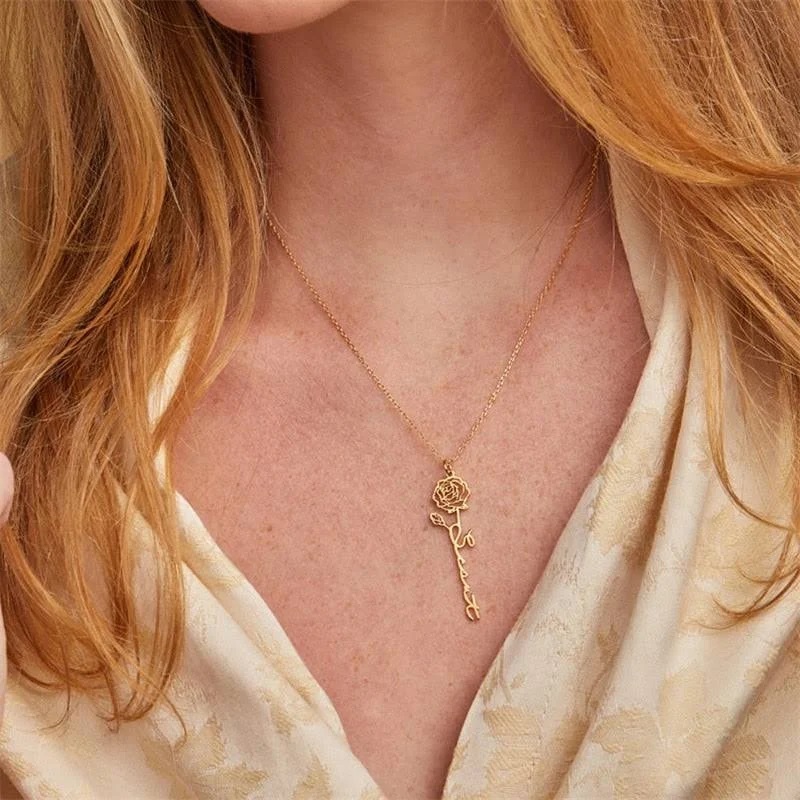 Sipuris Personalized Custom Na - Birth Flower Necklace recension och pris