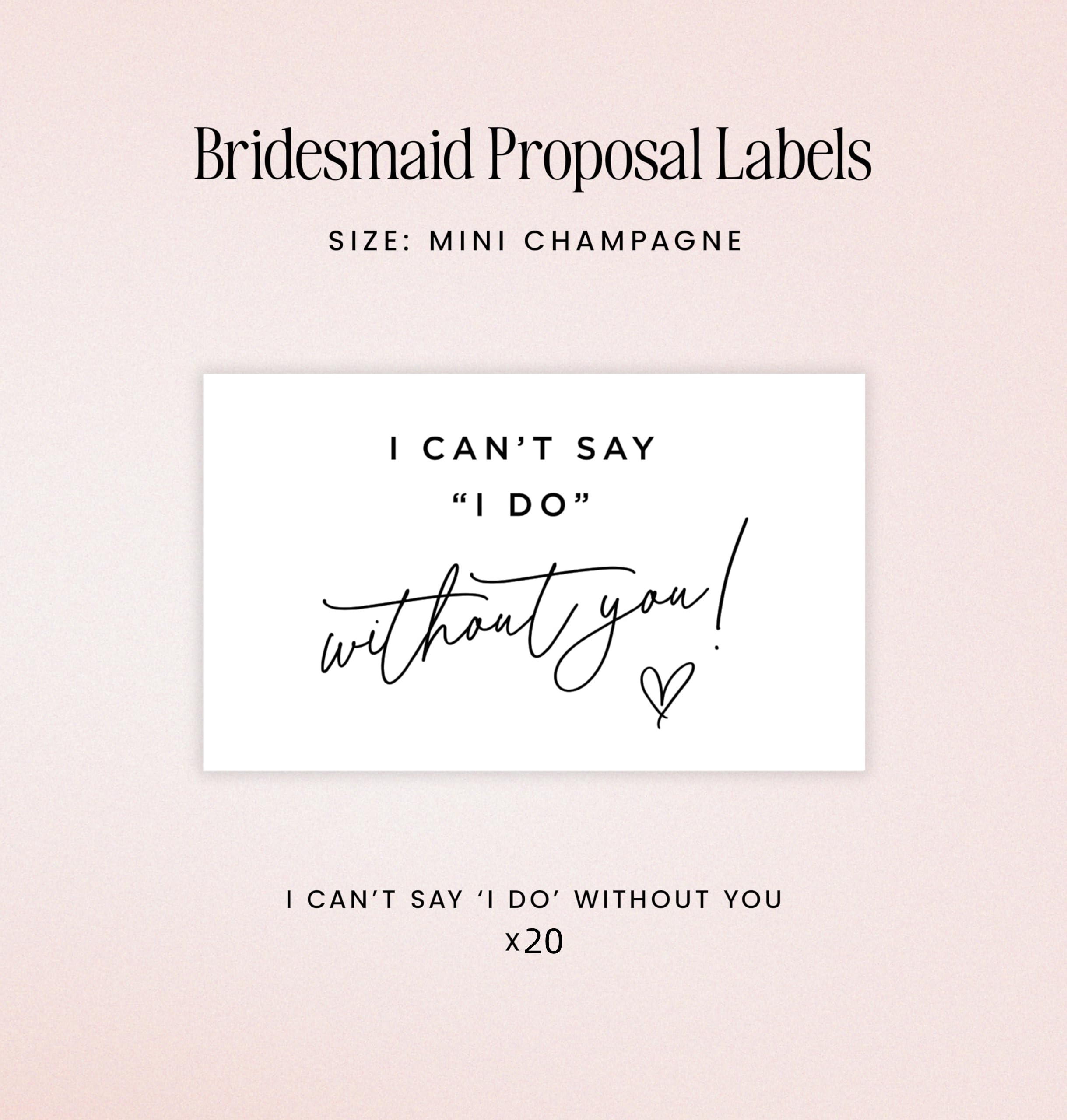 Bridesmaid Proposal Mini Champ - Personalised Candle Label recension och pris