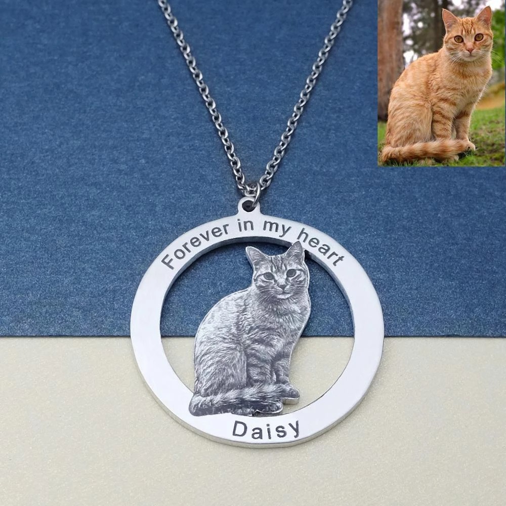 Personalized Pet Picture Neckl - Pet Portrait Custom recension och pris