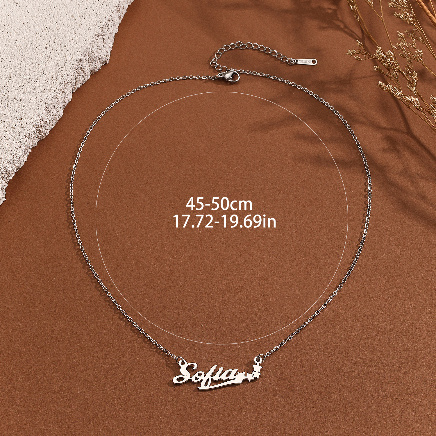Stainless Steel Star Letter Pe - Name Necklace Custom recension och pris