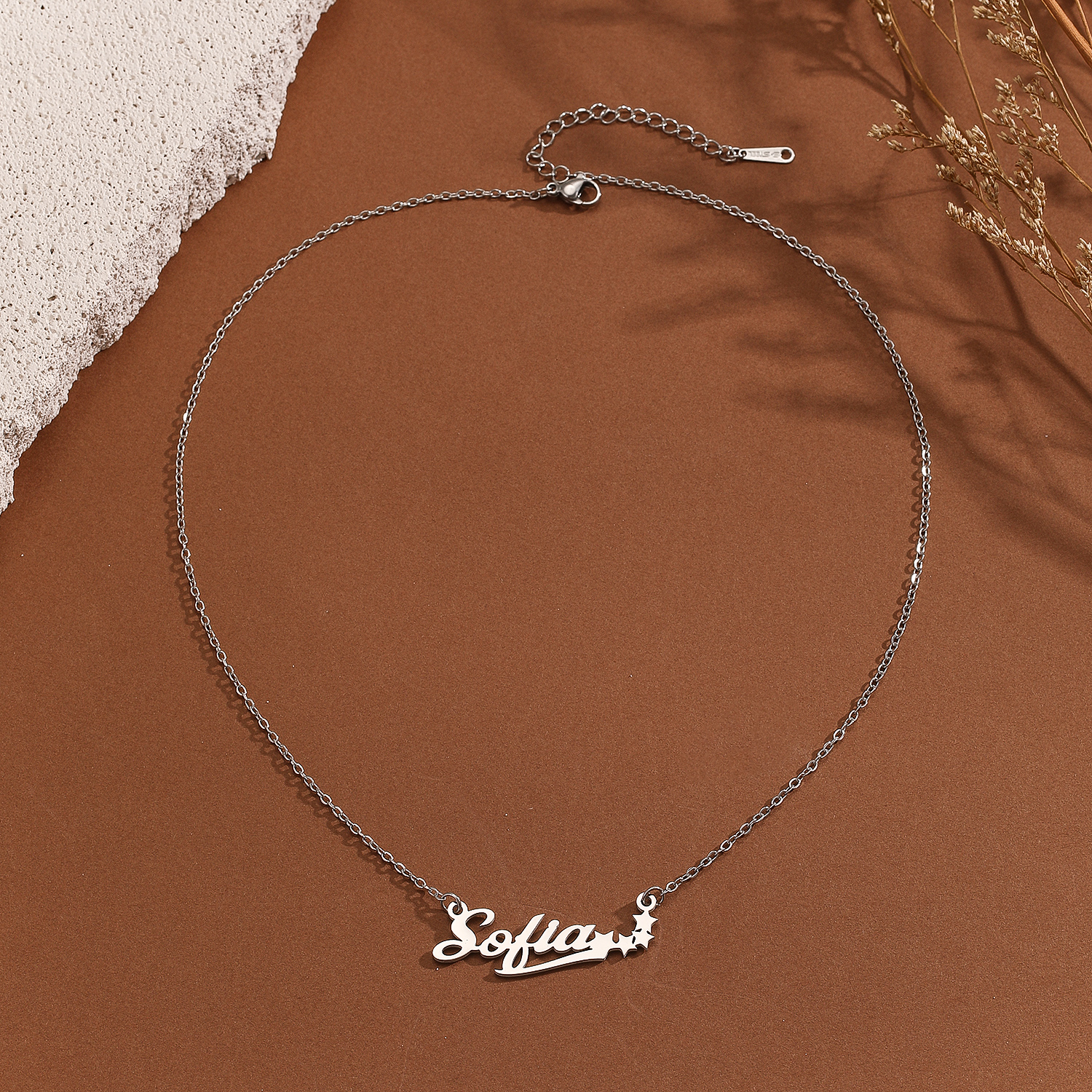 Stainless Steel Star Letter Pe - Name Necklace Custom recension och pris