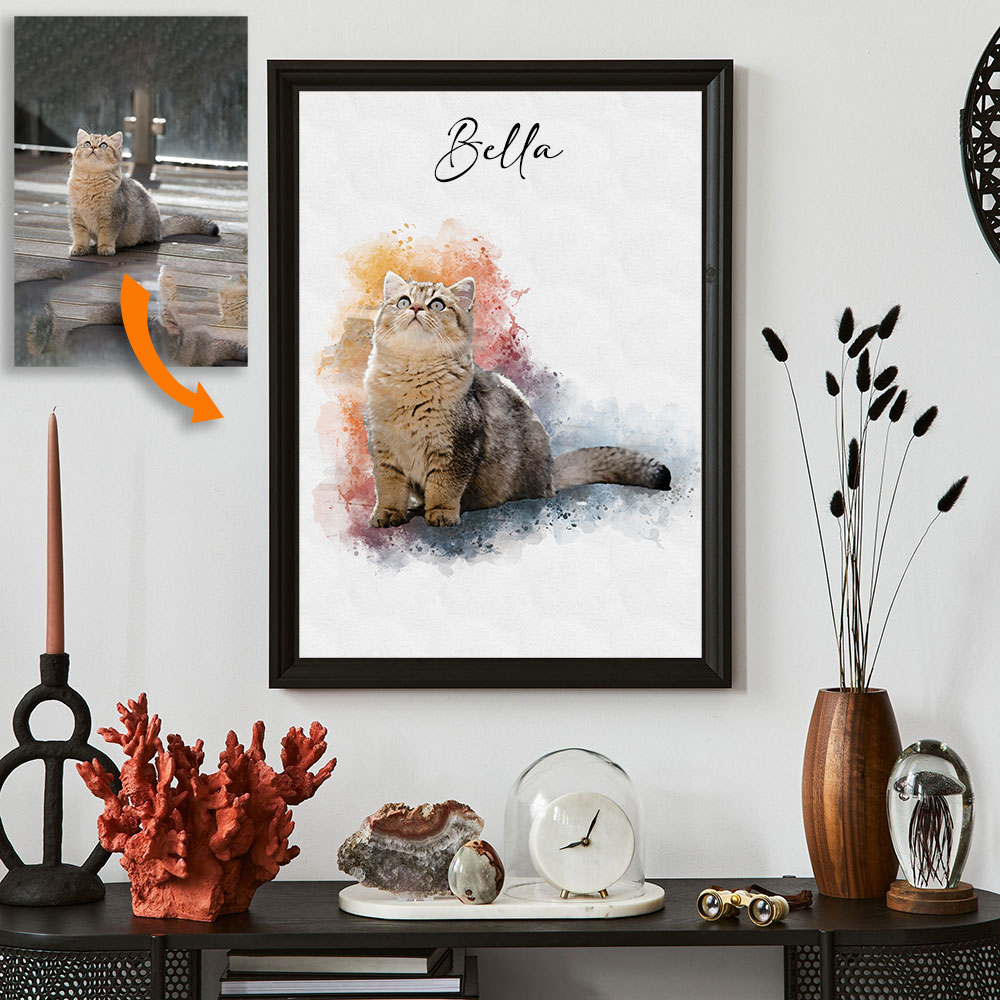 Custom Pet Portrait from Photo - Pet Portrait Custom recension och pris