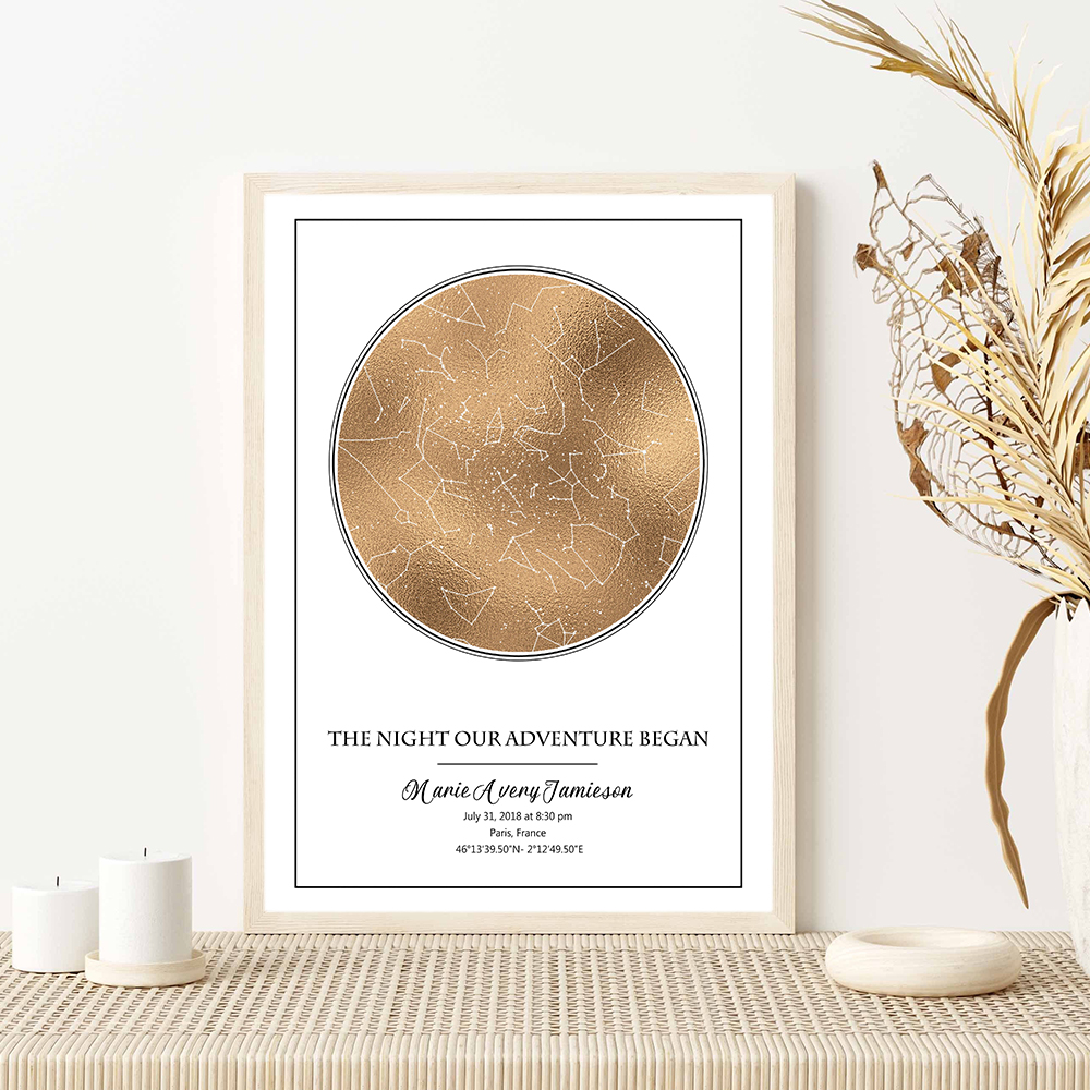 Personalized Star Map Poster B - Custom Star Map recension och pris