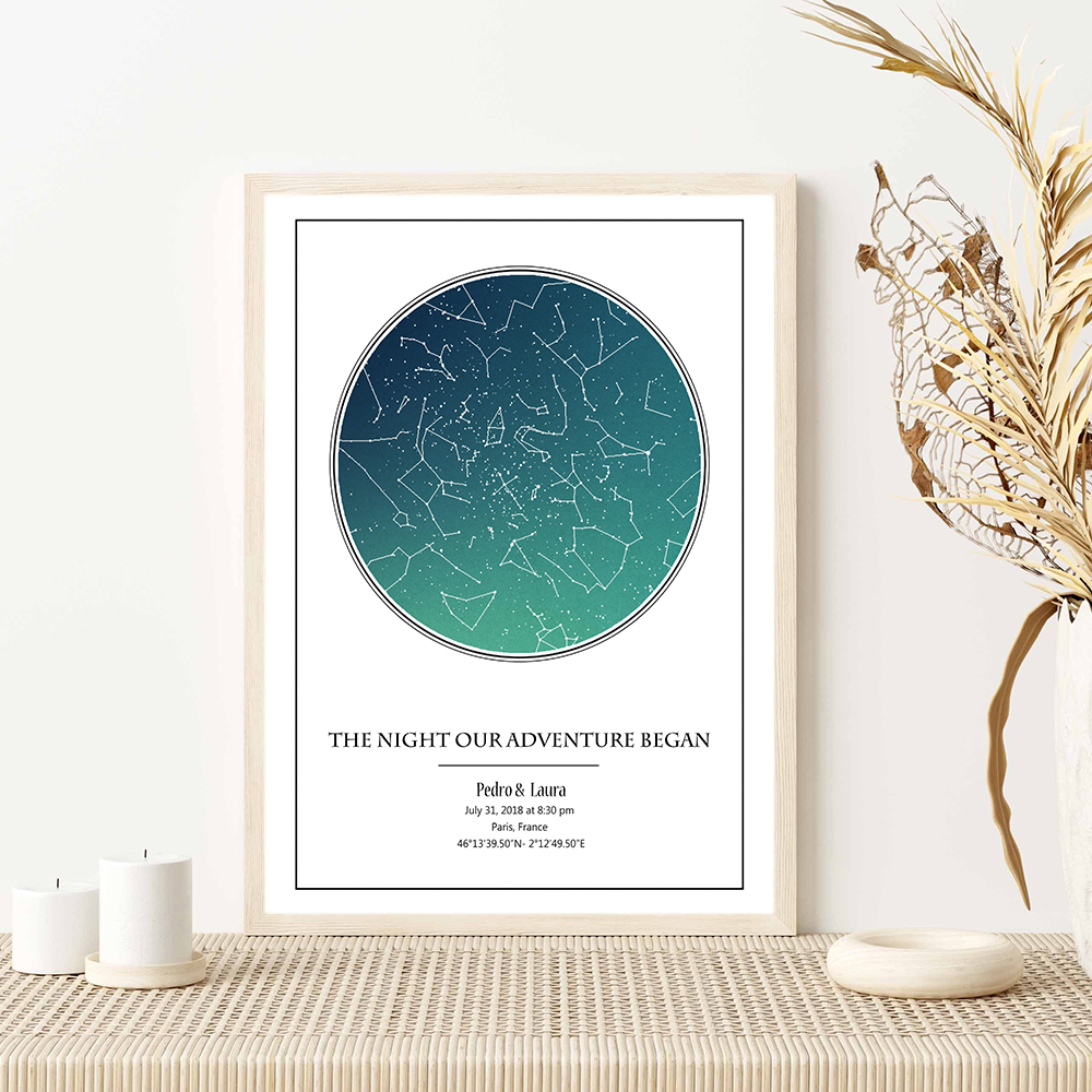 Personalized Star Map Poster B - Custom Star Map recension och pris