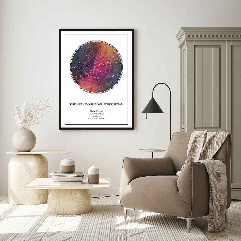 Personalized Star Map Poster B - Custom Star Map recension och pris