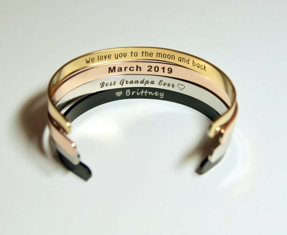 Custom Personalized 4mm Width  - Coordinates Bracelet recension och pris