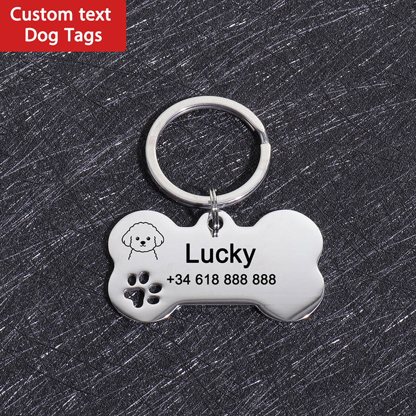 Custom Name Dog Tags Personali - Pet Portrait Custom recension och pris