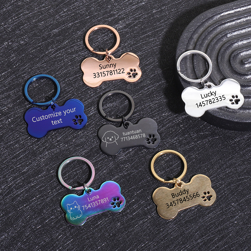 Custom Name Dog Tags Personali - Pet Portrait Custom recension och pris