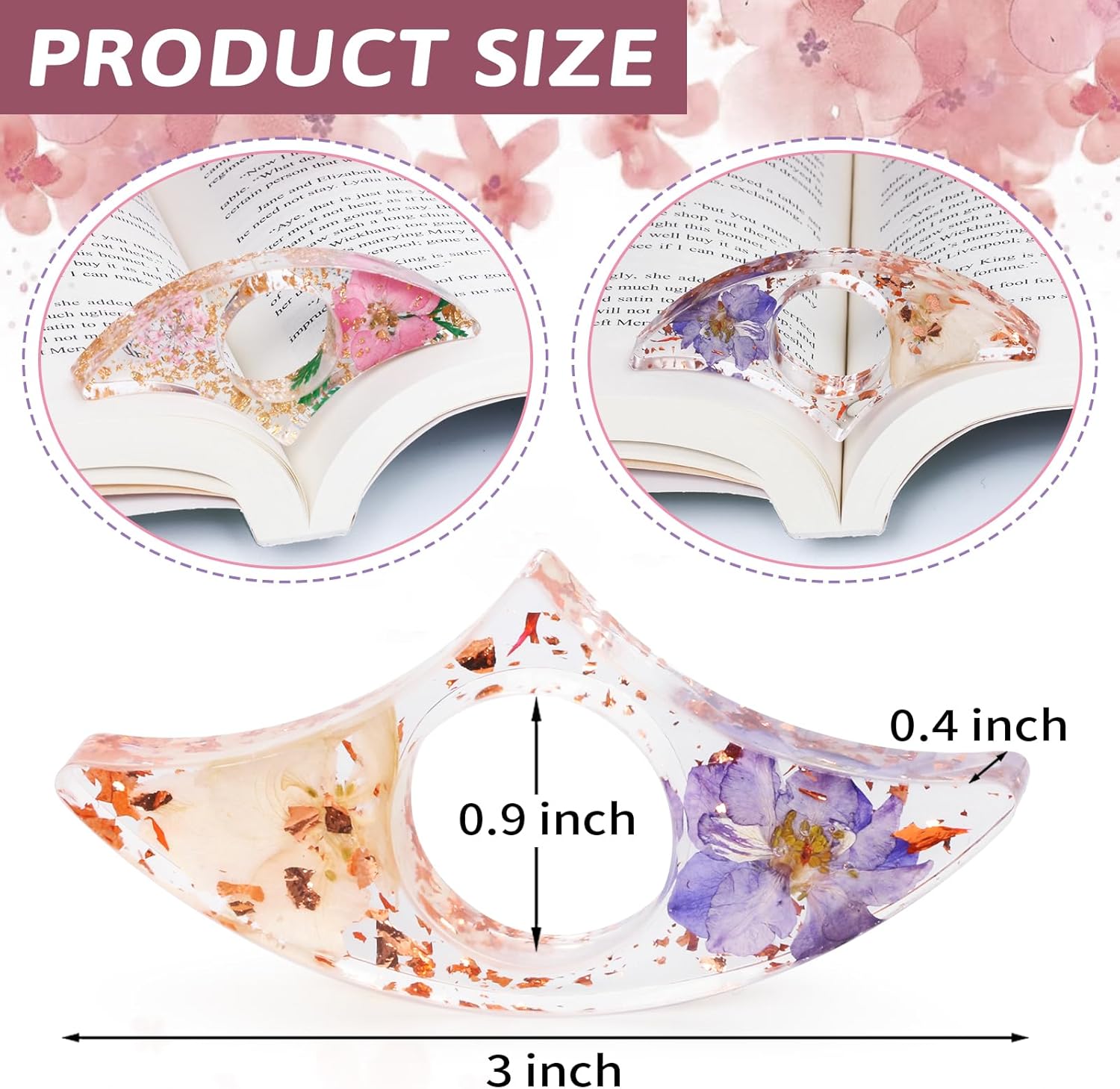 2PCS Thumb Book Page Holder, H - Dried Flower Bookmark recension och pris