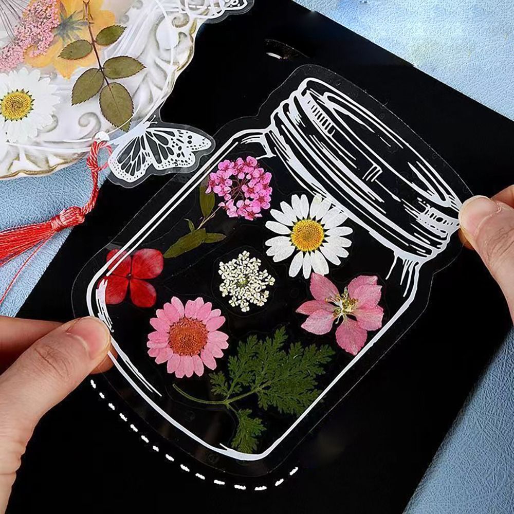 Glassware Shape Bookmarks Stic - Dried Flower Bookmark recension och pris