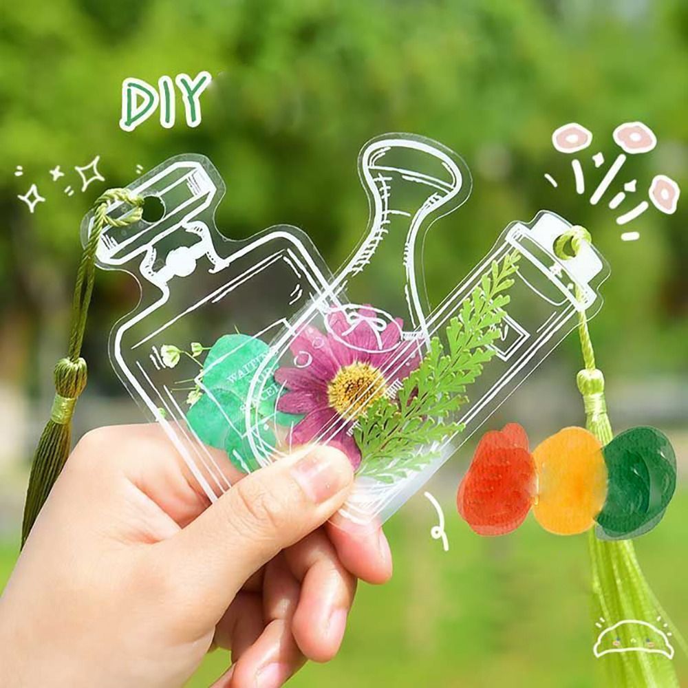 Glassware Shape Bookmarks Stic - Dried Flower Bookmark recension och pris