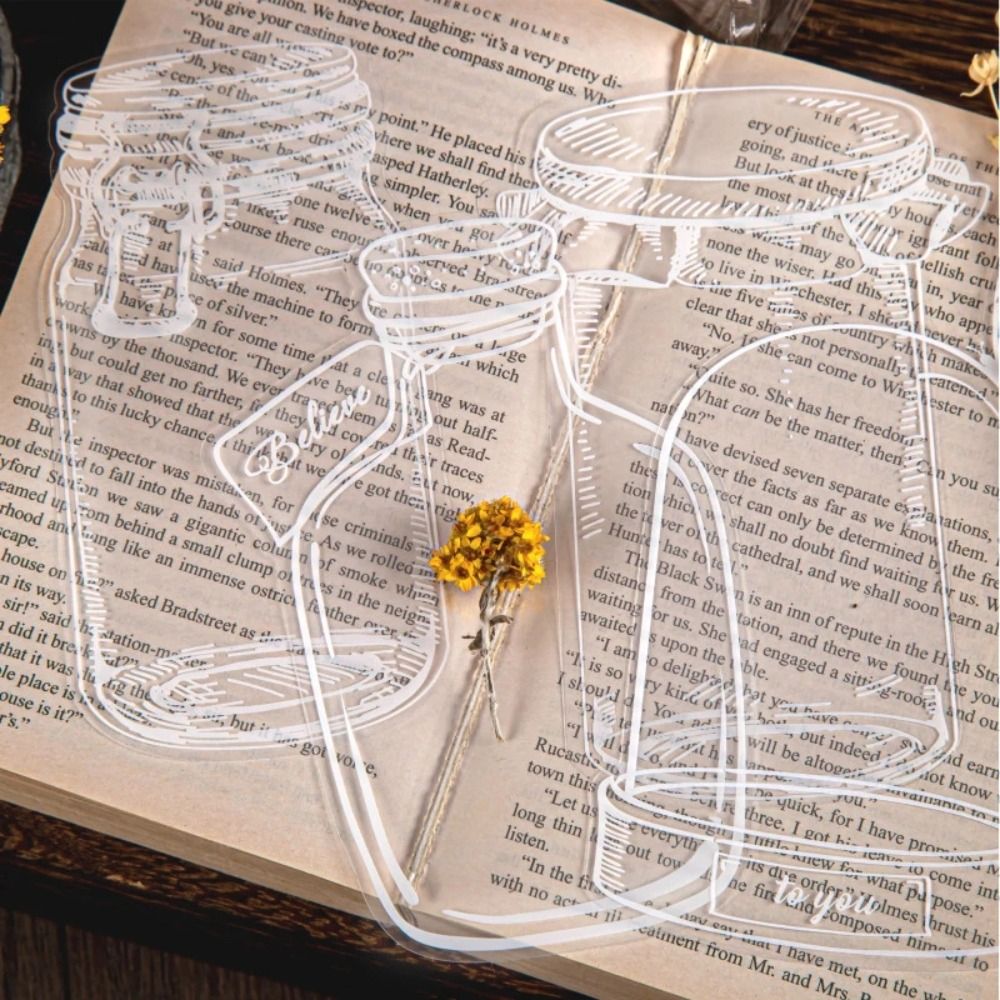 Glassware Shape Bookmarks Stic - Dried Flower Bookmark recension och pris