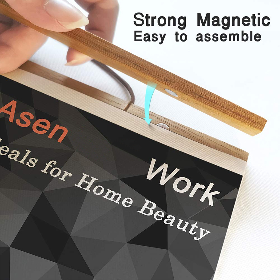 1PC Magnetic Wooden Picture Ha - Engraved Wood Frame recension och pris