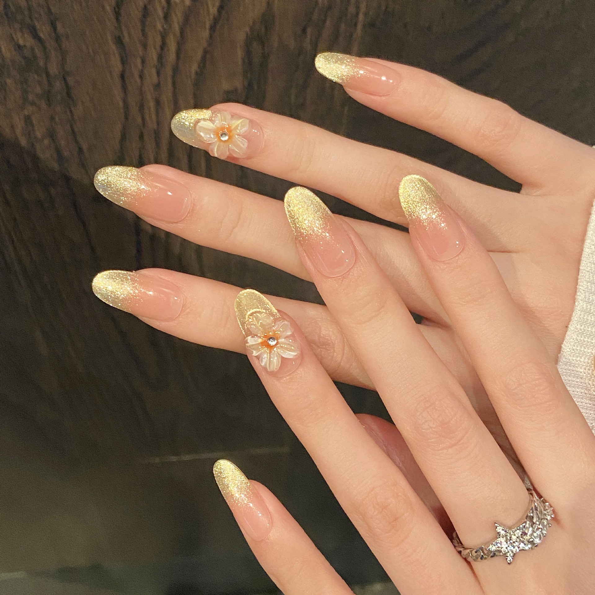 10pcs Handmade Press on Nails  - Pressed Flower Art recension och pris