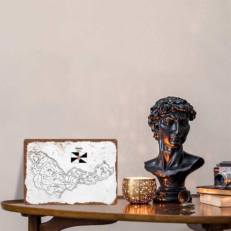 Handdrawn Map of Ceuta. Poster - Custom Map Poster recension och pris