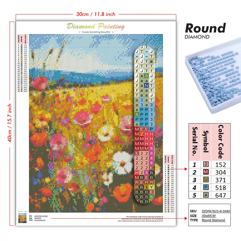 5D DIY Color Food Art Diamond  - Photo Mosaic Print recension och pris