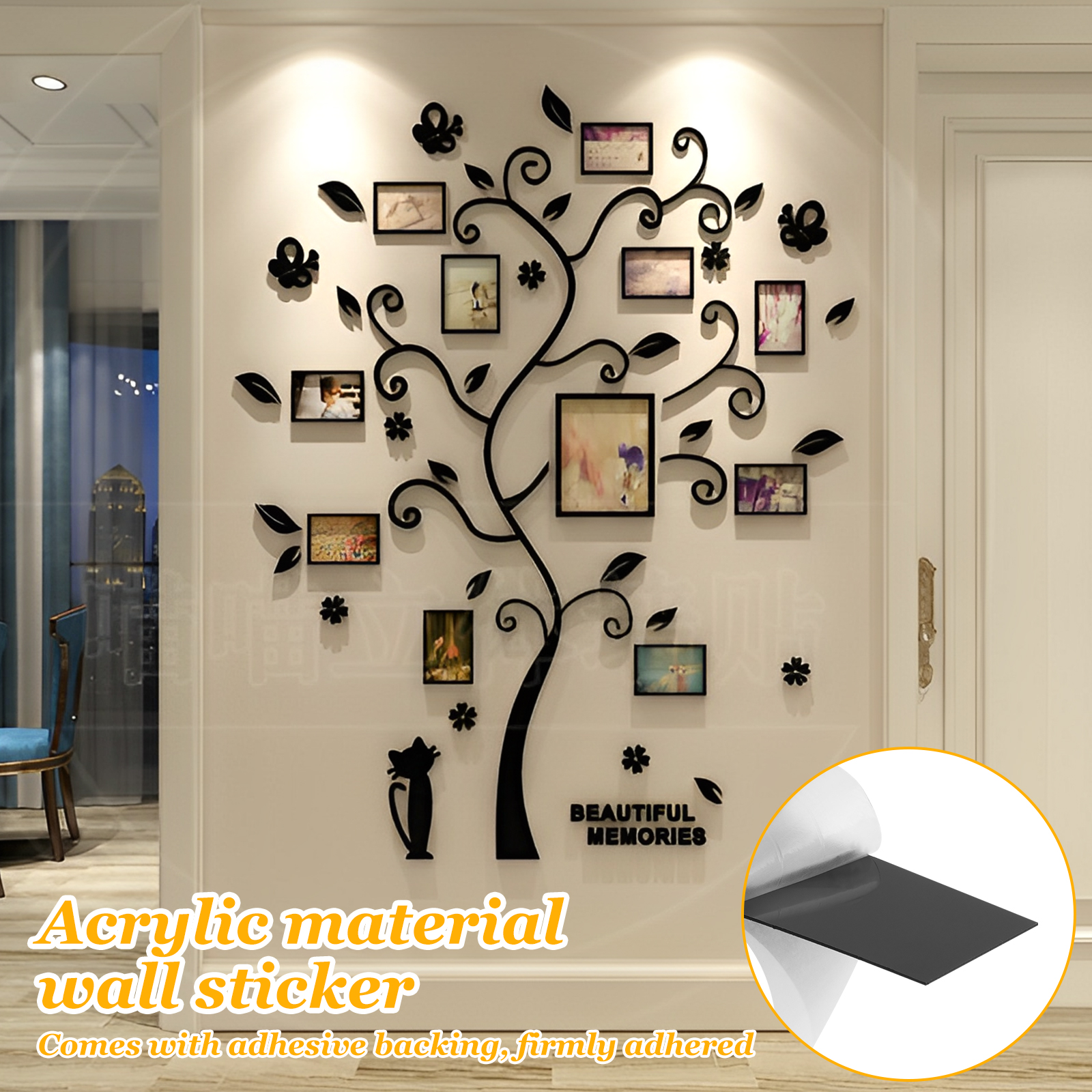 1Pc Picture Frames Tree Acryli - Family Tree Print recension och pris
