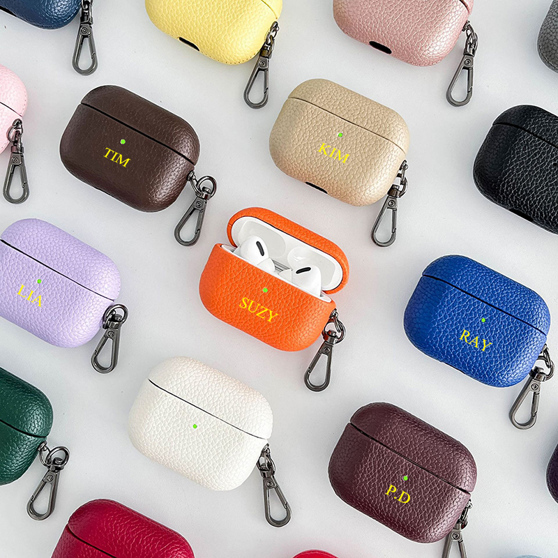 Fashion Cute Mini DIY Earphone - Monogram Keychain Leather recension och pris