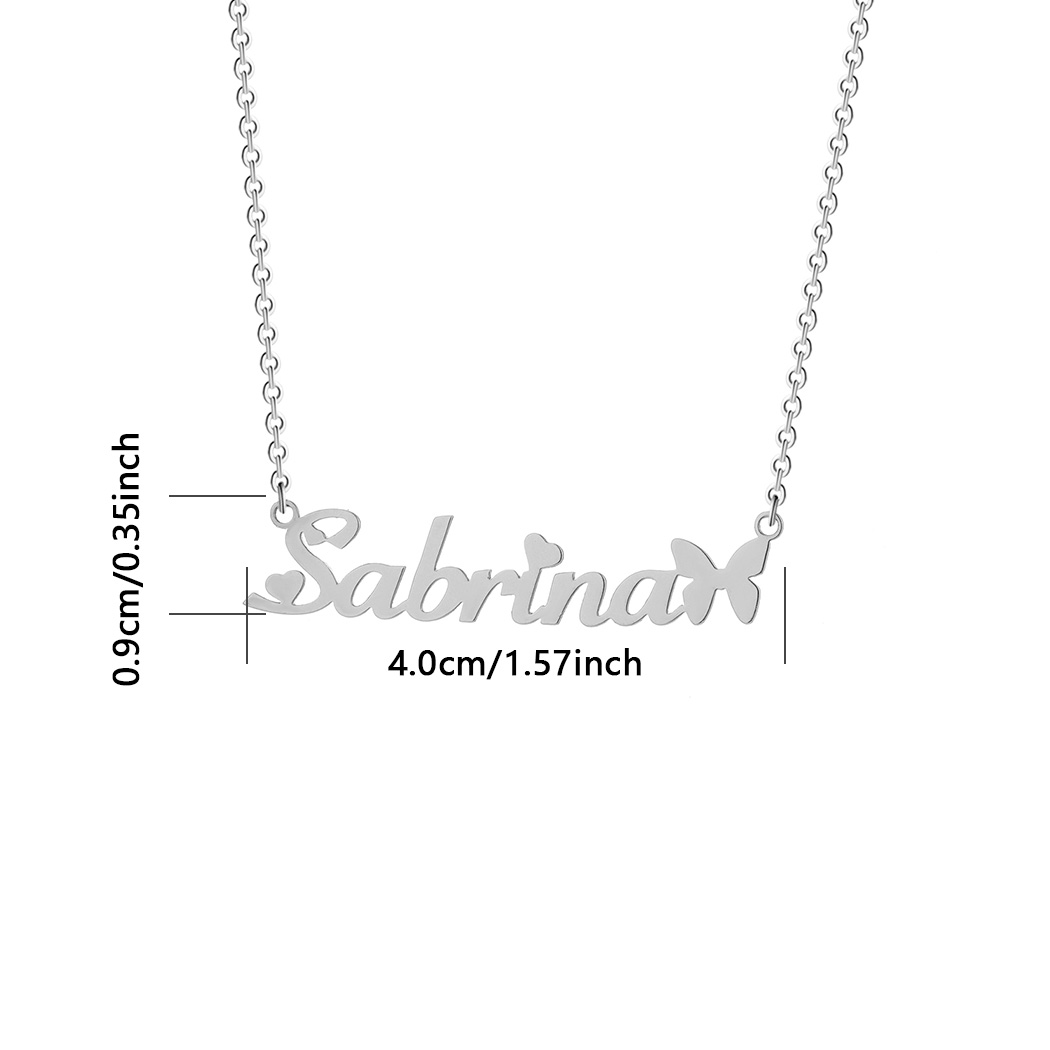 1pc Personalized Butterfly Nam - Name Necklace Custom recension och pris