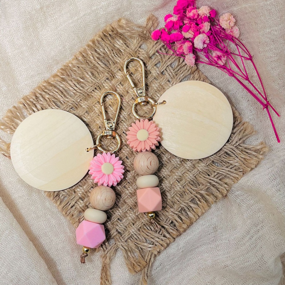 Creative Bamboo Pendant Keycha - Initial Ring Custom recension och pris