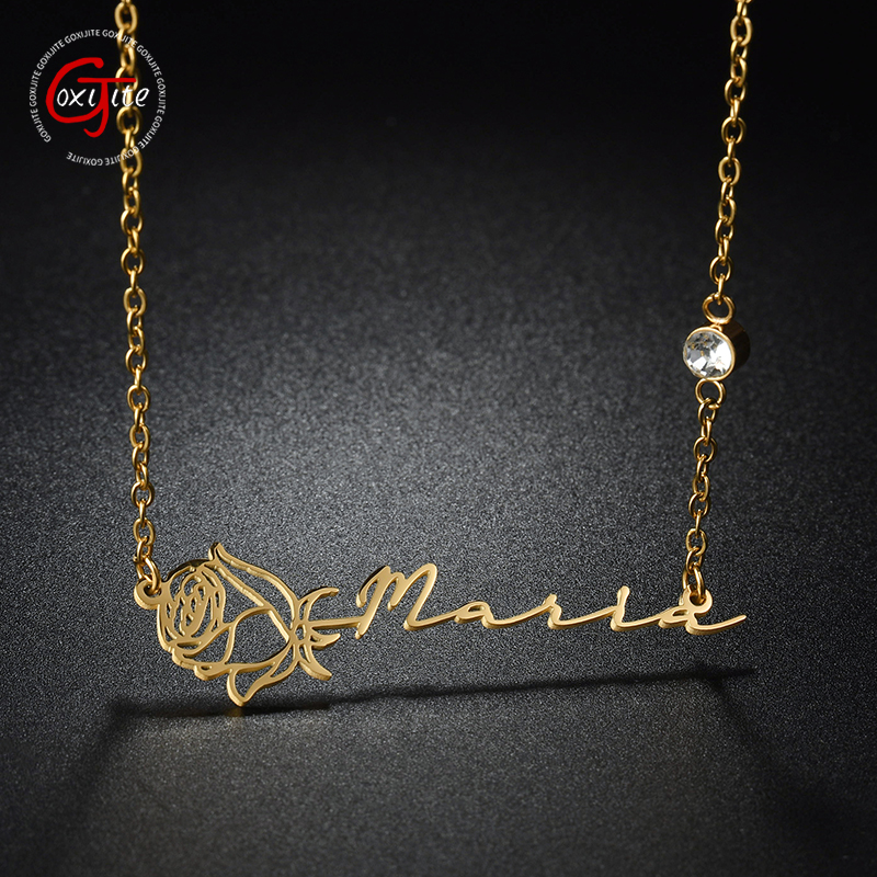 Goxijite Customized Rose Neckl - Birth Flower Necklace recension och pris