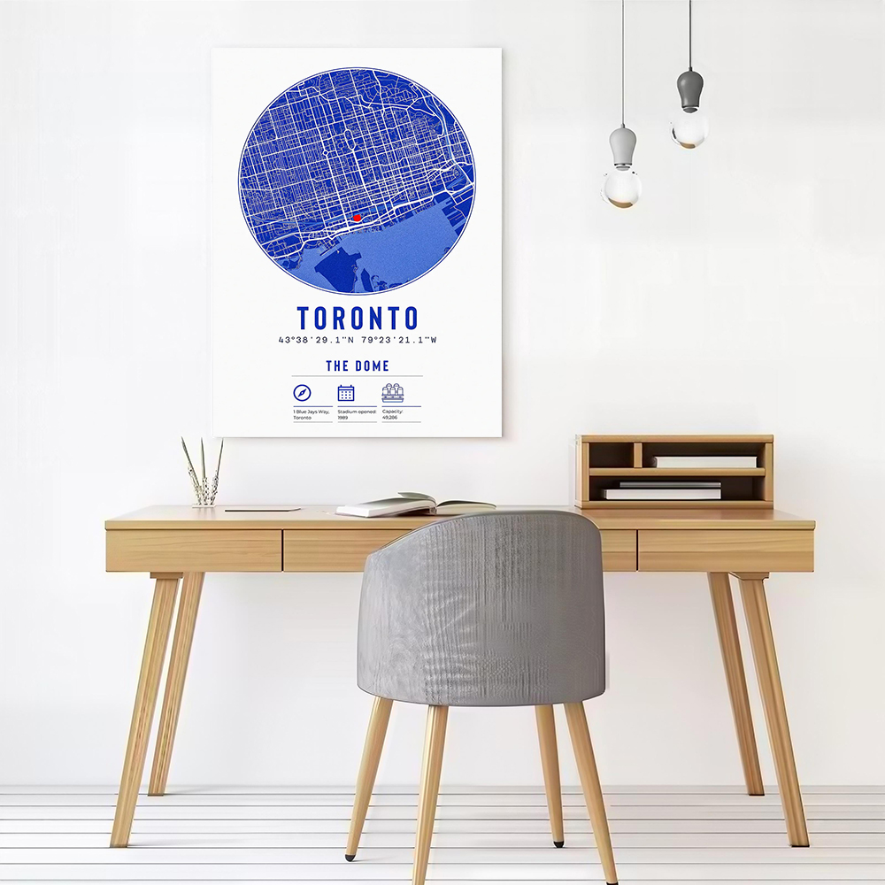 Toronto Map Print Printed Canv - Custom Map Poster recension och pris
