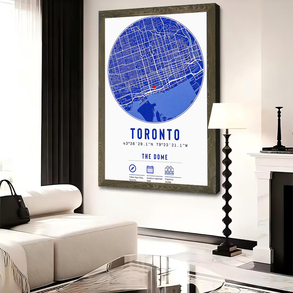 Toronto Map Print Printed Canv - Custom Map Poster recension och pris