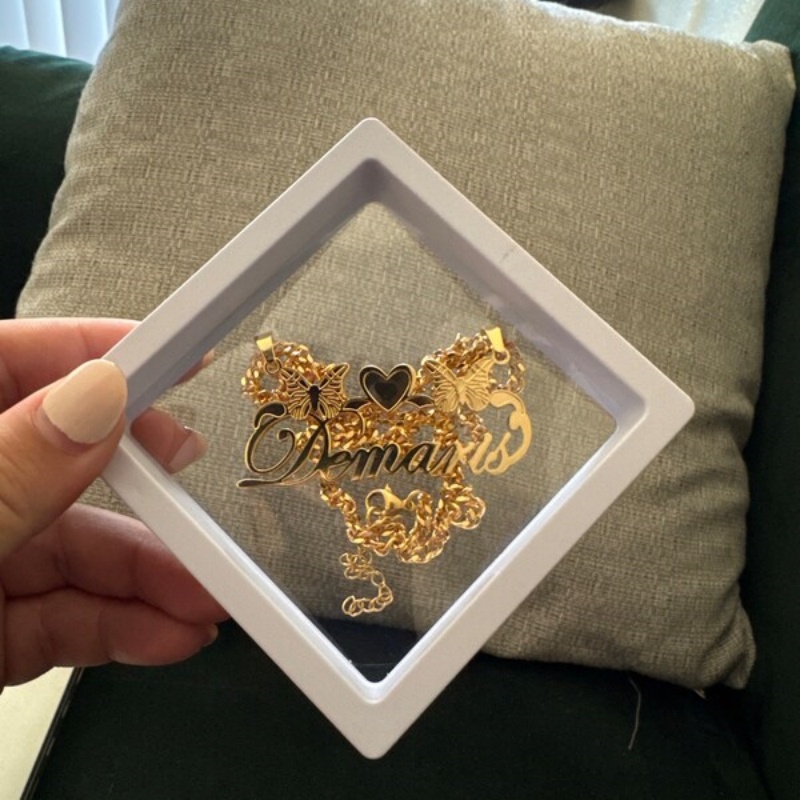 Custom18k Gold Nameplate Neckl - Name Necklace Custom recension och pris