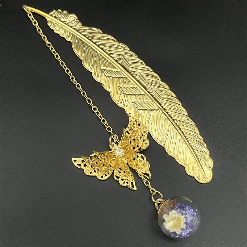 New New Chinese Style Metal  B - Dried Flower Bookmark recension och pris