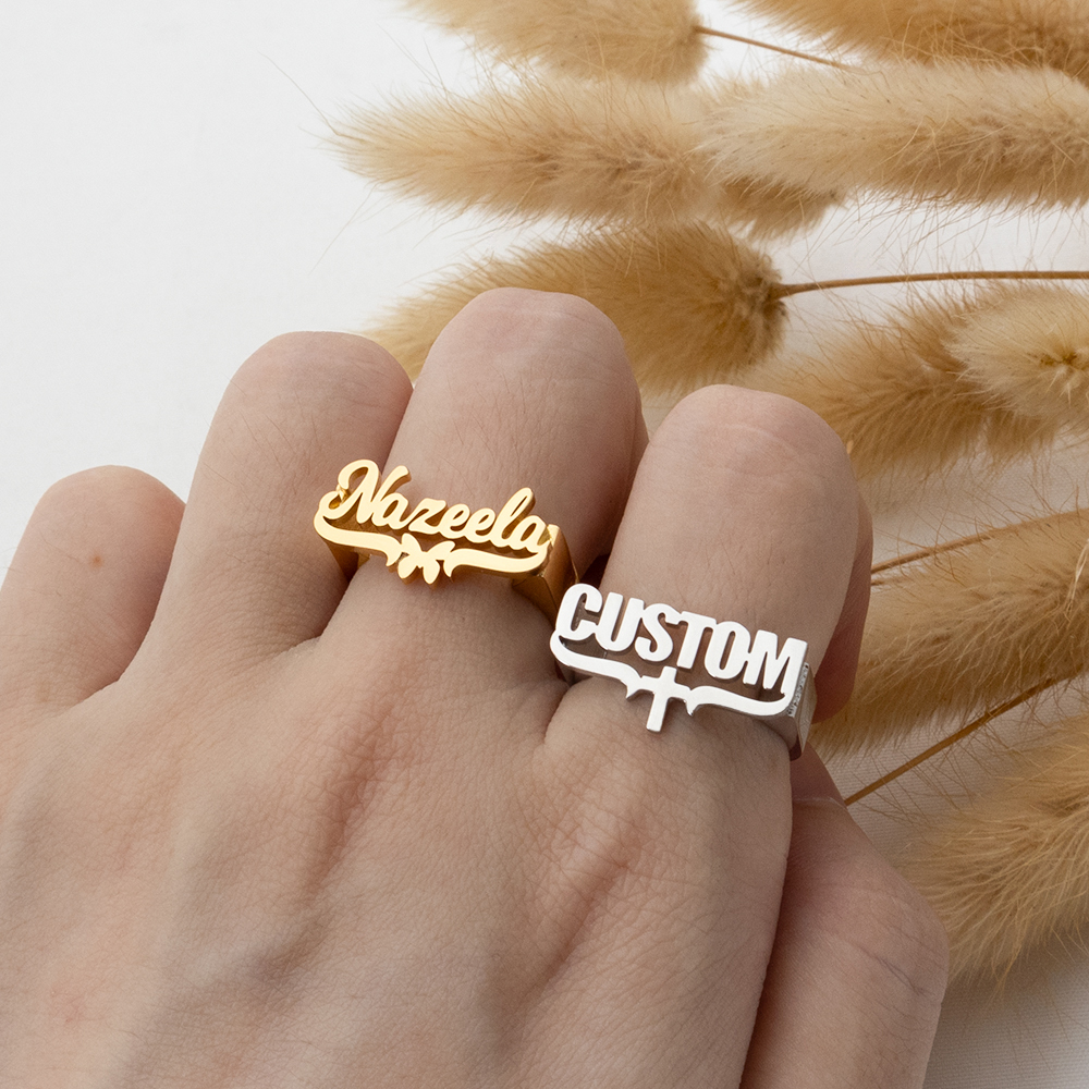 Customized Name Rings, Persona - Initial Ring Custom recension och pris
