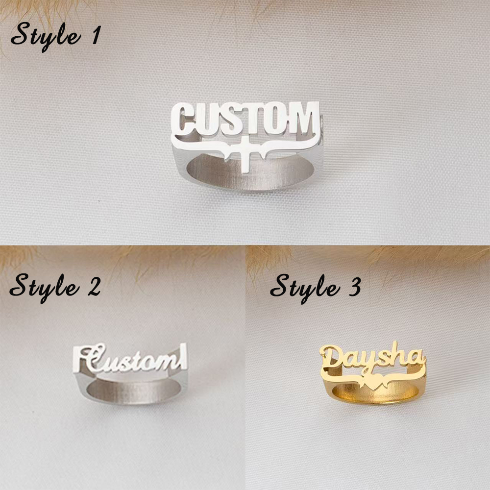 Customized Name Rings, Persona - Initial Ring Custom recension och pris