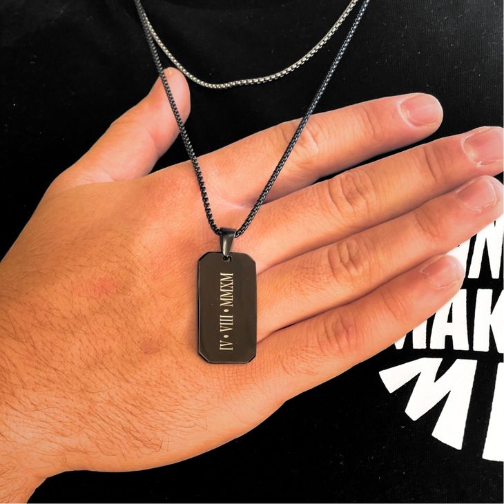 Custom Engraved Black Onyx Nec - Name Necklace Custom recension och pris