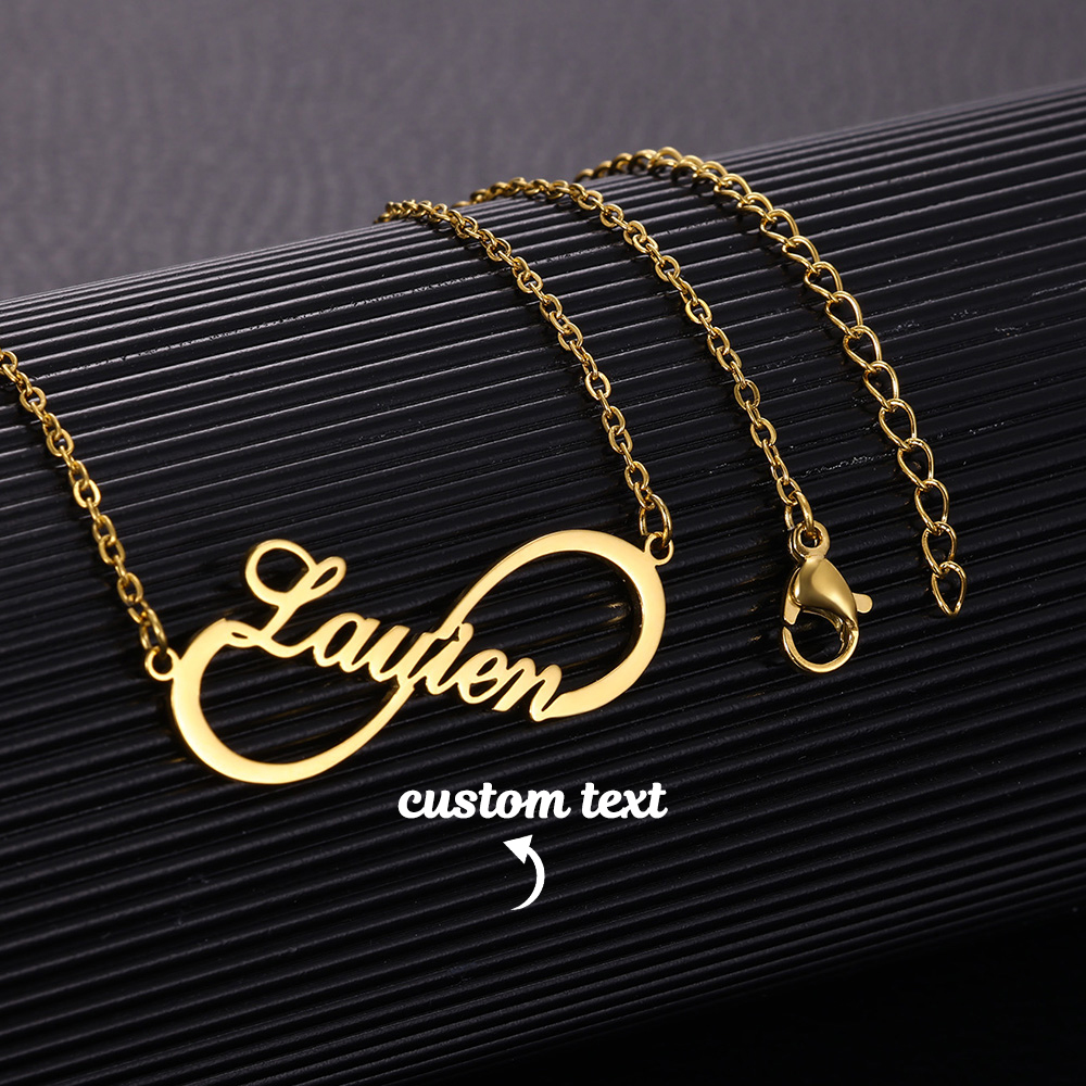 Custom Name Infinity Necklaces - Name Necklace Custom recension och pris