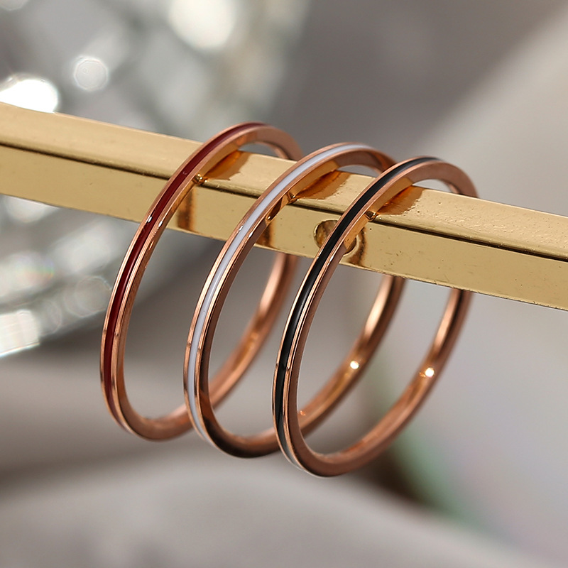 Titanium Steel Rose Gold Color - Initial Ring Custom recension och pris