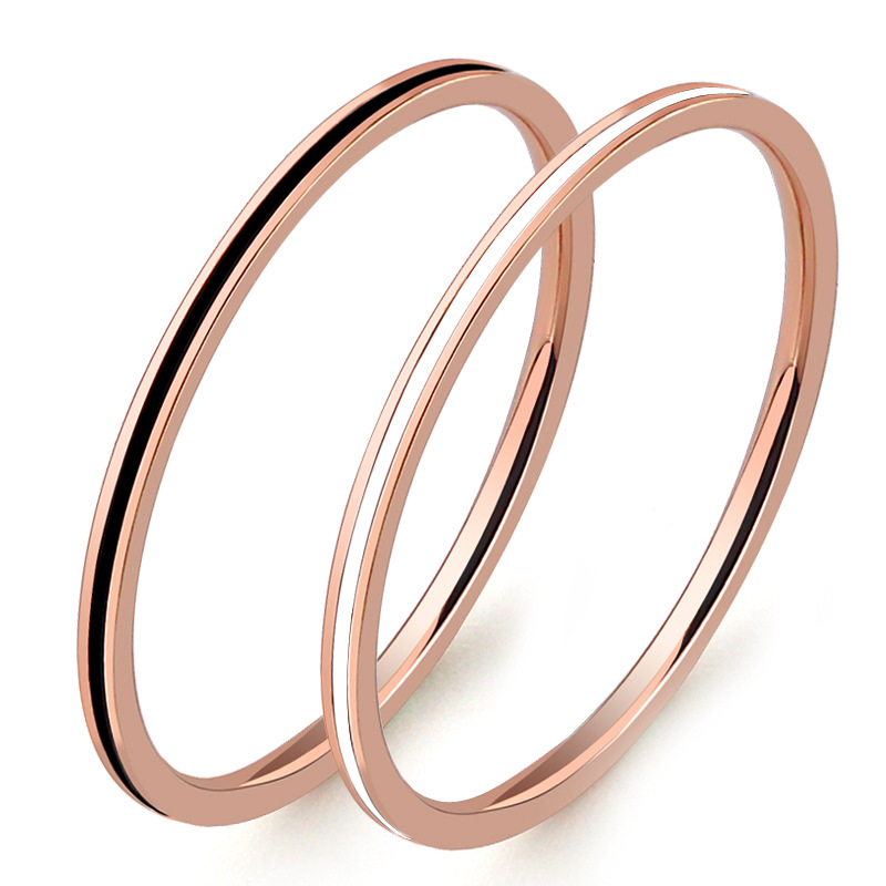 Titanium Steel Rose Gold Color - Initial Ring Custom recension och pris