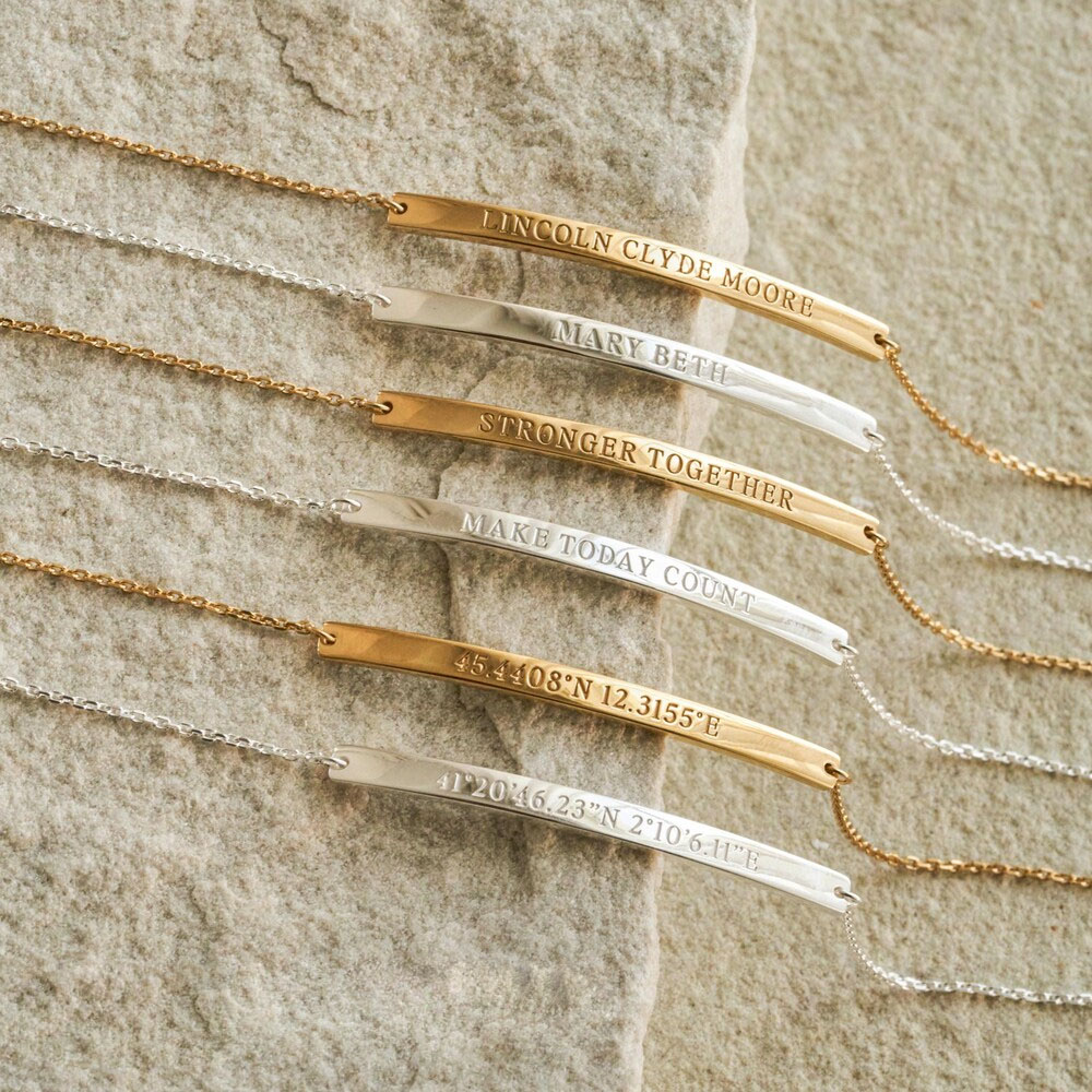 ustom Engraved Latitude Longit - Coordinates Bracelet recension och pris