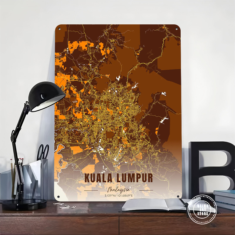 Kuala Lumpur Map Art Printed P - Custom Map Poster recension och pris