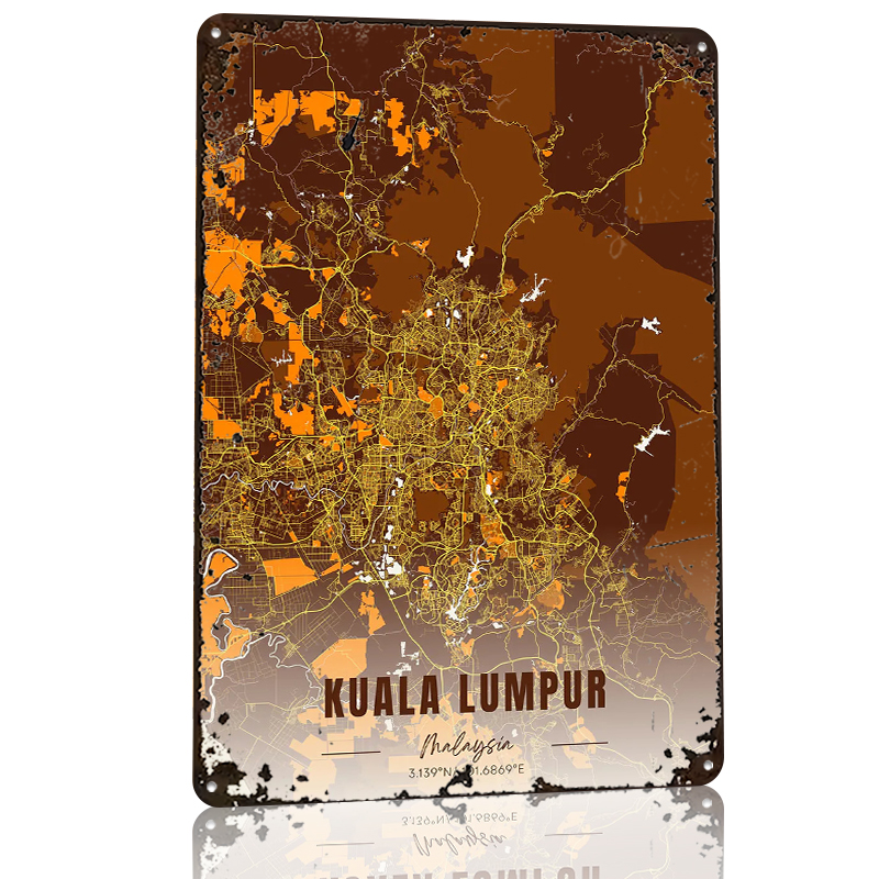 Kuala Lumpur Map Art Printed P - Custom Map Poster recension och pris