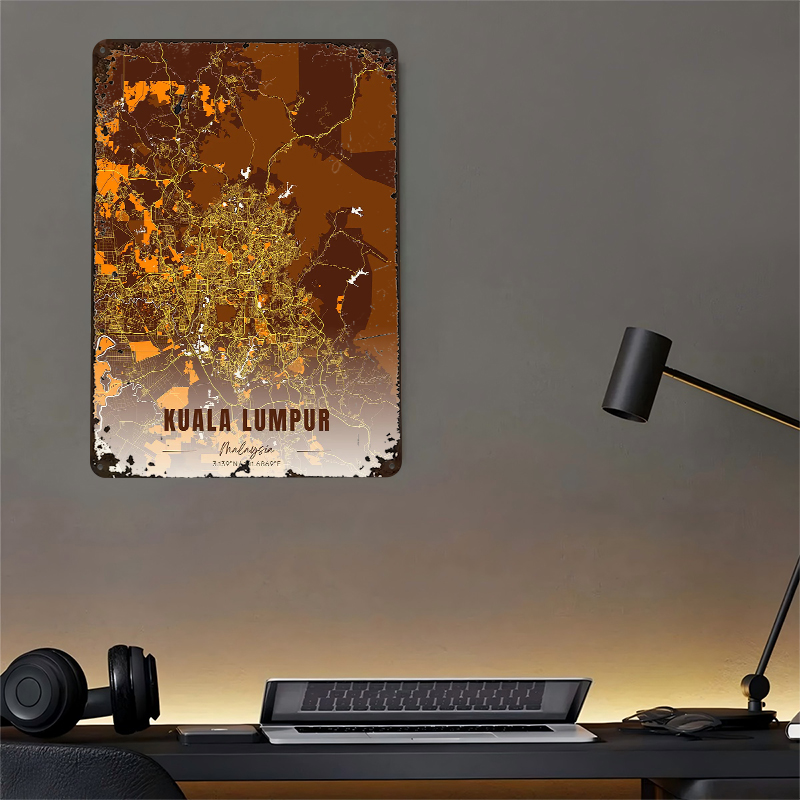 Kuala Lumpur Map Art Printed P - Custom Map Poster recension och pris
