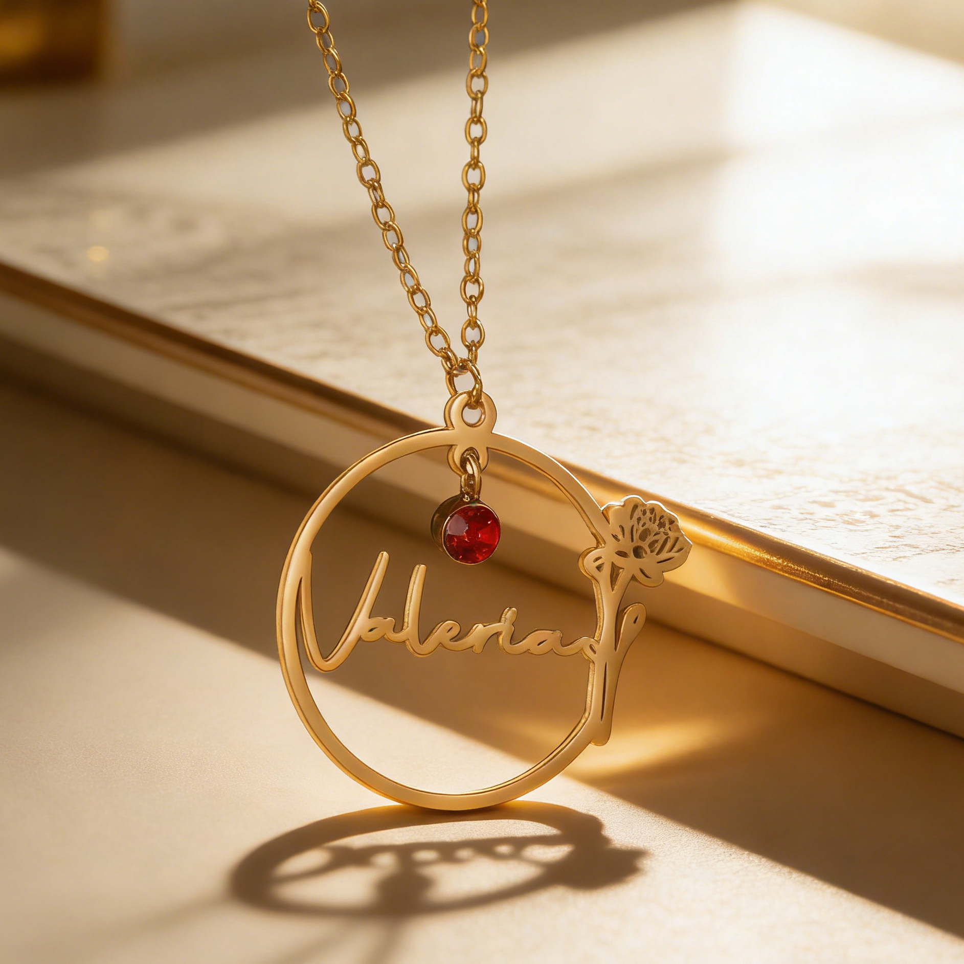 Haiyufly Custom Name Necklace  - Birth Flower Necklace recension och pris