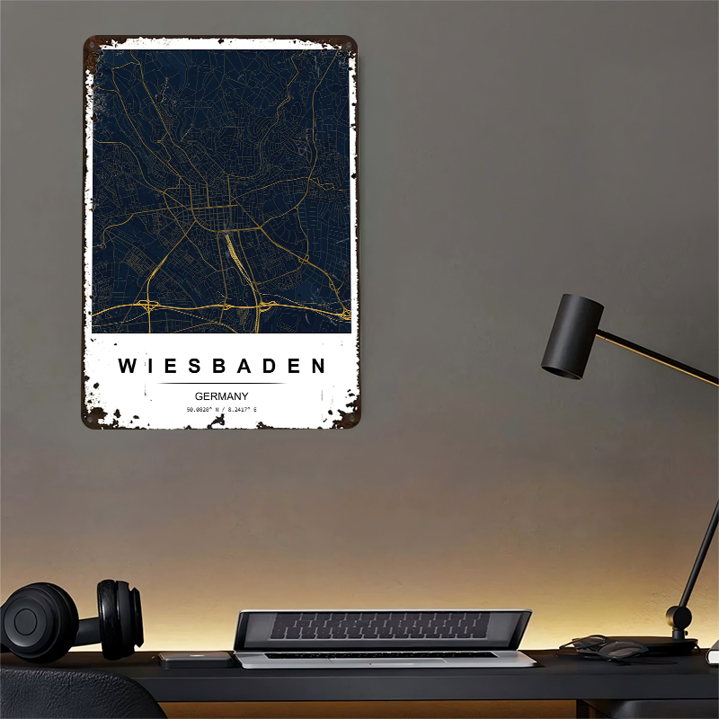 Wiesbaden City Map Printed Pos - Custom Map Poster recension och pris