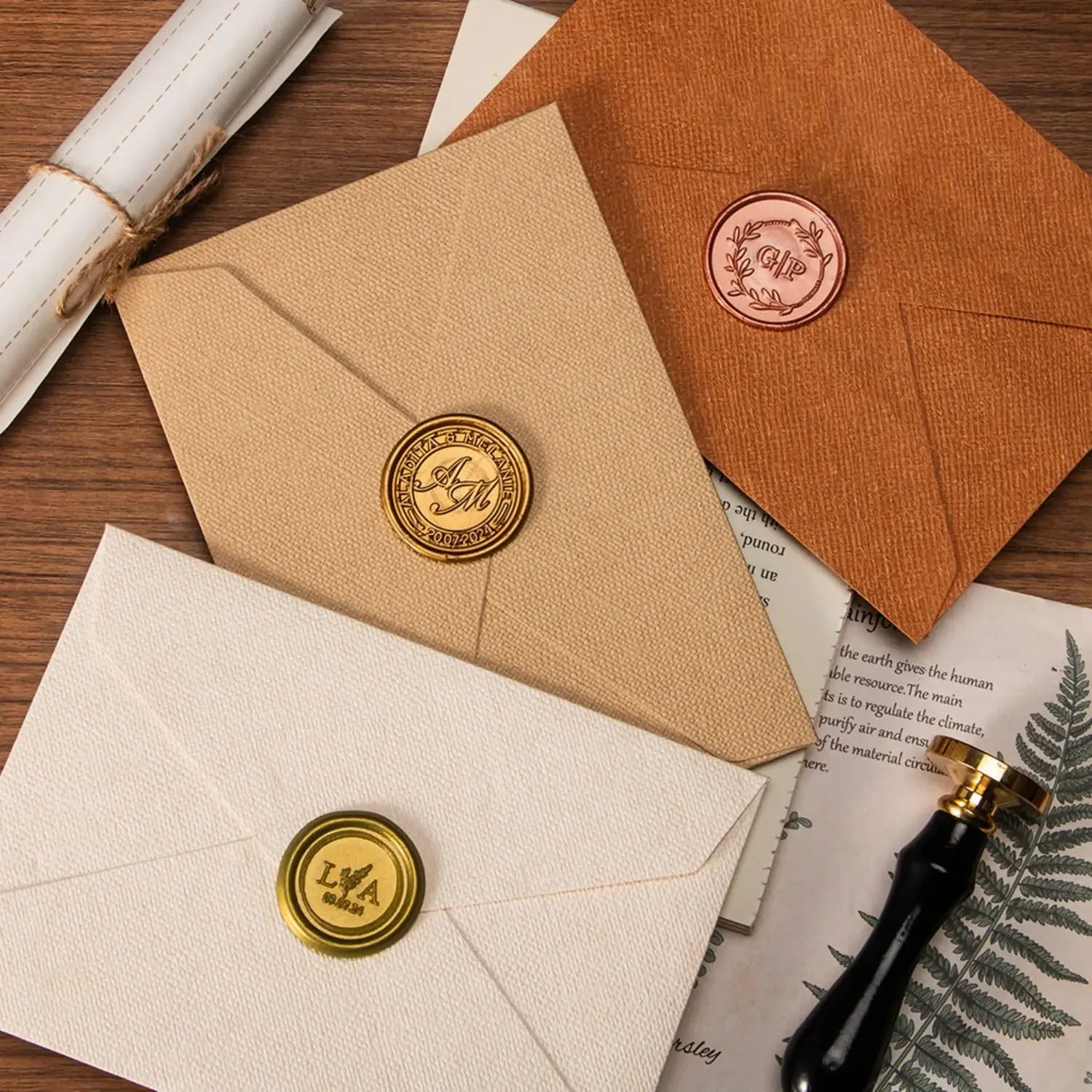 Custom Wax Seal Stamp Kit Doub - Wax Seal Letter Kit recension och pris