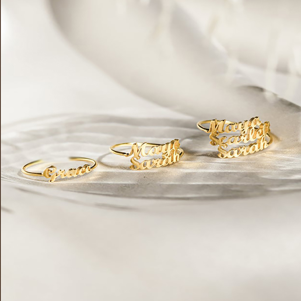 Personalized Custom  Name Ring - Initial Ring Custom recension och pris