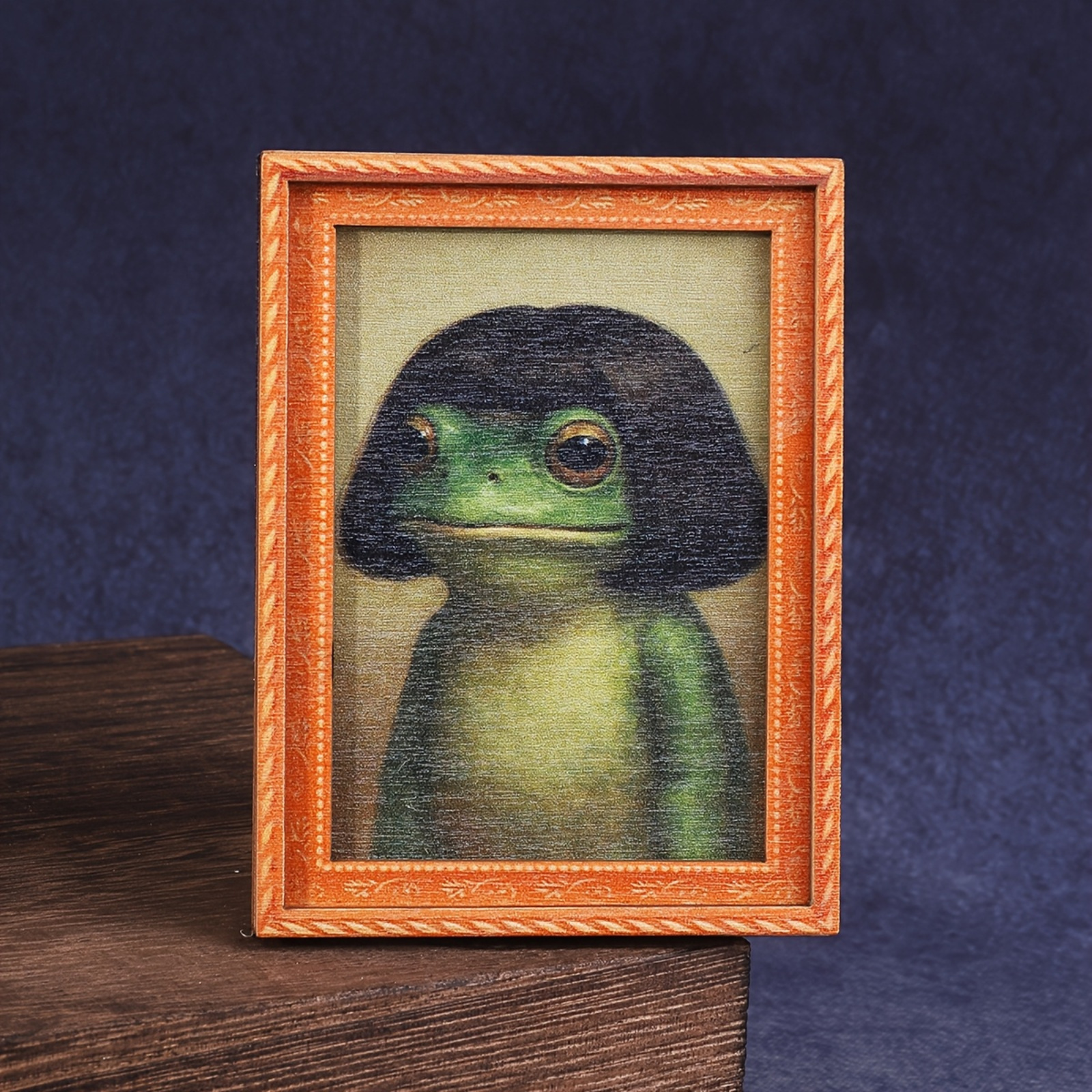 Whimsical Frog Wood Photo Fram - Engraved Wood Frame recension och pris