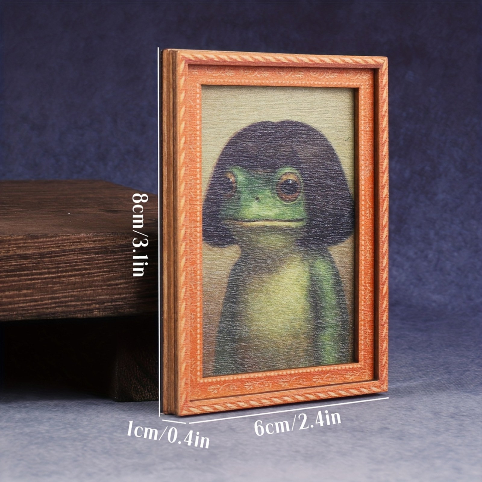 Whimsical Frog Wood Photo Fram - Engraved Wood Frame recension och pris