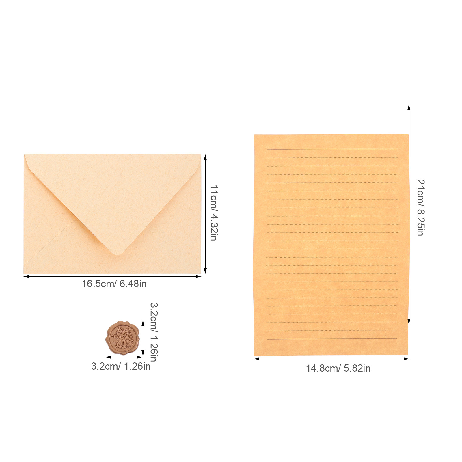 1Set Letter Writing Set Vintag - Wax Seal Letter Kit recension och pris