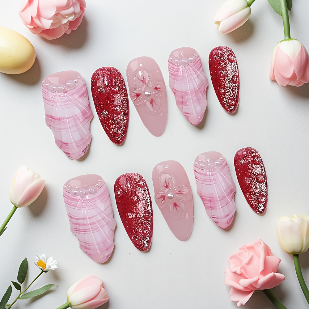10pcs Medium Almond Handmade P - Pressed Flower Art recension och pris